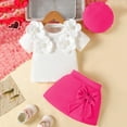 thumbnail image 4 of GXWEA Baby Girl Clothes Summer 12-18 Month Girl Clothes Toddler Baby Girl Outfits Summer Clothes Infant Spring Short Sleeve Shirt Tops Cute Shorts Set, 4 of 9