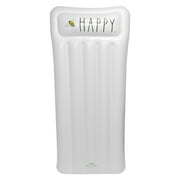 Rae Dunn: Bee Happy Lounger - 68x28" Pool Float, CocoNut Float, Inflatable Water Accessory, Anti-Leak, Durable, Ages 8+