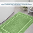 thumbnail image 3 of Dan River Green Bath Mat Classic Set 2 piece 21x34 in Soft Quick Drying Cotton Bathroom Rugs, 3 of 6