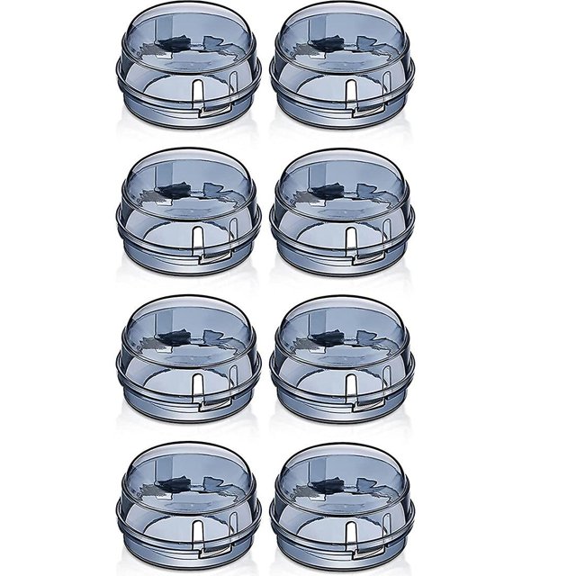 8 piezas de cubiertas de perilla de estufa de gas para seguridad infantil, protector superior de bloqueo de horno Afortunado Sencillez