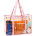 thumbnail image 1 of Mesh Beach Bag, Extra Large Beach Tote with Zipper Pocket Pool Bag for Cruise/Swim/Vacation Essentials, 1 of 8