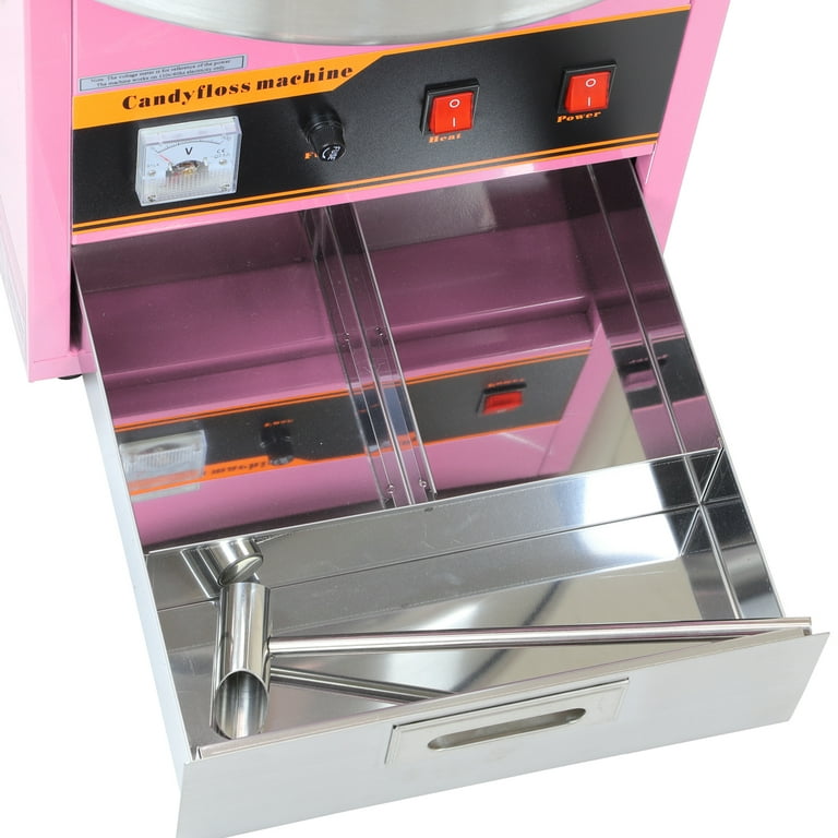 Maquina De Algodon De Azucar Commercial Cotton Candy Machine – 1080W, 2.2L Bowl, 3 Speed Settings, Heavy Duty Candy Floss Maker For Parties & Business, Pink Cotton Candy Maker Machine