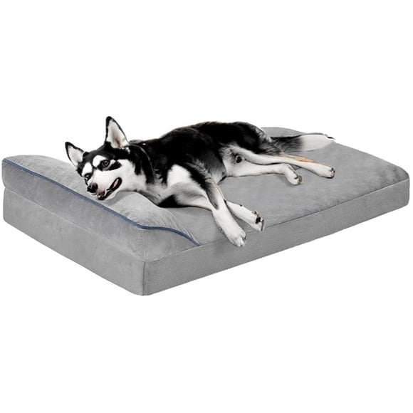 Cama Ortopédica para Perros Linglucky Viscoelástica XL Extraíble y Lavable con Base Antideslizante