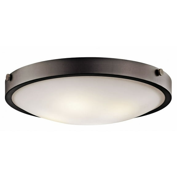 42276OZ Kichler Lighting Lytham - 4 light Flush Mount - with Soft Contemporary inspirations - 5.5 inches tall by 20.5 inches wide-Olde Bronze Finish