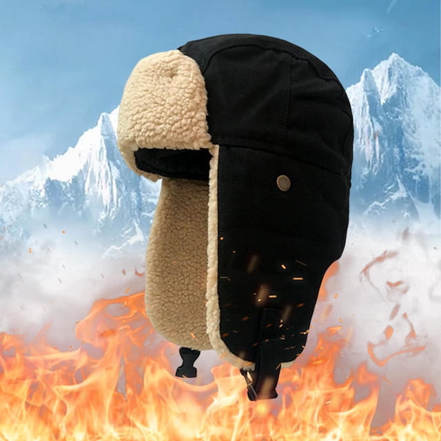 Gorro de Bombardero de Invierno Hugo Gorro de Esquí Gorro de Nieve Térmico con Orejeras Sombreros de Bombardero Trampero