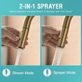 thumbnail image 5 of Modern Bar Sink Faucet for Kitchen Sink Single Handle with Pull Out Sprayer Hot and Cold Prep Sink Faucet Brushed Gold, 5 of 7