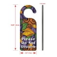 thumbnail image 3 of Do Not Disturb Door Knob Hanger Sign - Orange & Purple Floral Toss, 3 of 3