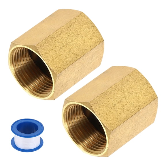 Uxcell 2 Pack Pressure Washer Adapter, M22 Female to M22 Female Quick Connect Fittings Brass Swivel Adapter with Sealant Tape for Pressure Power Washers Hose