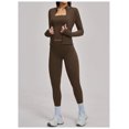 thumbnail image 2 of PISONIC 3 Piece Workout Sets for Women, Zipper Long Sleeve Jacket, Tank Top and High Waist Leggings Yoga Gym Sets, 2 of 7