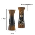 thumbnail image 6 of Rich and Natural Flower Mango Tree Wood Set of 2 Flower Vase, 6 of 6
