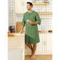 thumbnail image 3 of MAYFISH Men's Cotton Robe Short Sleeve Lightweight Summer Bathrobes for Men Zip up House Coat with Pockets(Loden Frost,Medium ), 3 of 6