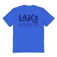 thumbnail image 1 of Lake Superior Humor Graphic Royal Men's Cotton T-Shirt, 1 of 1