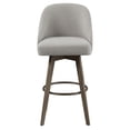 thumbnail image 1 of Madison Park Pearce 30" Solid Wood Polyester Bar Stool with Swivel Seat - Gray, 1 of 7