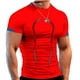thumbnail image 3 of Camiseta deportiva para hombre, camiseta de entrenamiento transpirable, manga corta con estampado bonito para gimnasio, 3 of 5