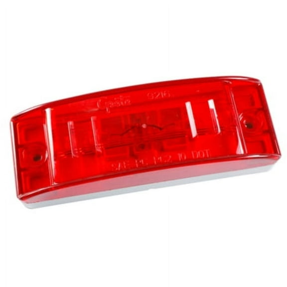 Grote Sealed Turtleback ® II Clearance Marker Light, Optic Lens, Red