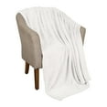 thumbnail image 2 of BNM Fleece Diamond Fluffy Blanket, Full/ Queen, White, 2 of 8