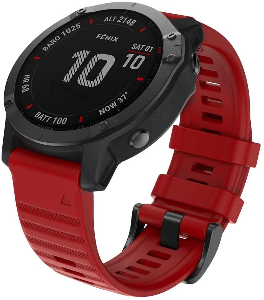 YOOSIDE QuickFit Watch Band for Garmin Fenix 6X Pro/Sapphire,26mm Soft  Non-allergenic Silicone Sport Waterproof | Walmart Canada