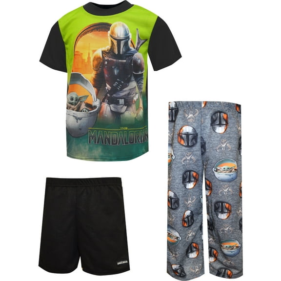Star Wars Boys Star Wars the Mandalorian 3 Piece Pajama Set (4)