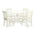 thumbnail image 6 of East West Furniture Antique 5-piece Kitchen Table and Chair Set in Linen White, 6 of 10