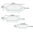 thumbnail image 5 of Benjara BM208393 Wooden Hexagonal Tray with Rope & Metal Sheet - Brown & Gray - Set of 3, 5 of 5