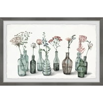 Parvez Taj Bottles and Blossoms Framed Wall Art