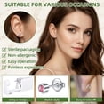thumbnail image 2 of Briana Williams G23 Titanium Ear Piercing Kit,ASTM F136 Implant Grade 3mm 4mm CZ Studs for Sensitive Ears,4 Pack with 8 Clear Studs and 4 G23 Titanium Earring studs, 2 of 7
