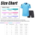 thumbnail image 5 of Sinleey Soccer Referee Football Uniform Referee Jersery Short Sleeve T-Shirt with Shorts Active Set Black XL, 5 of 5