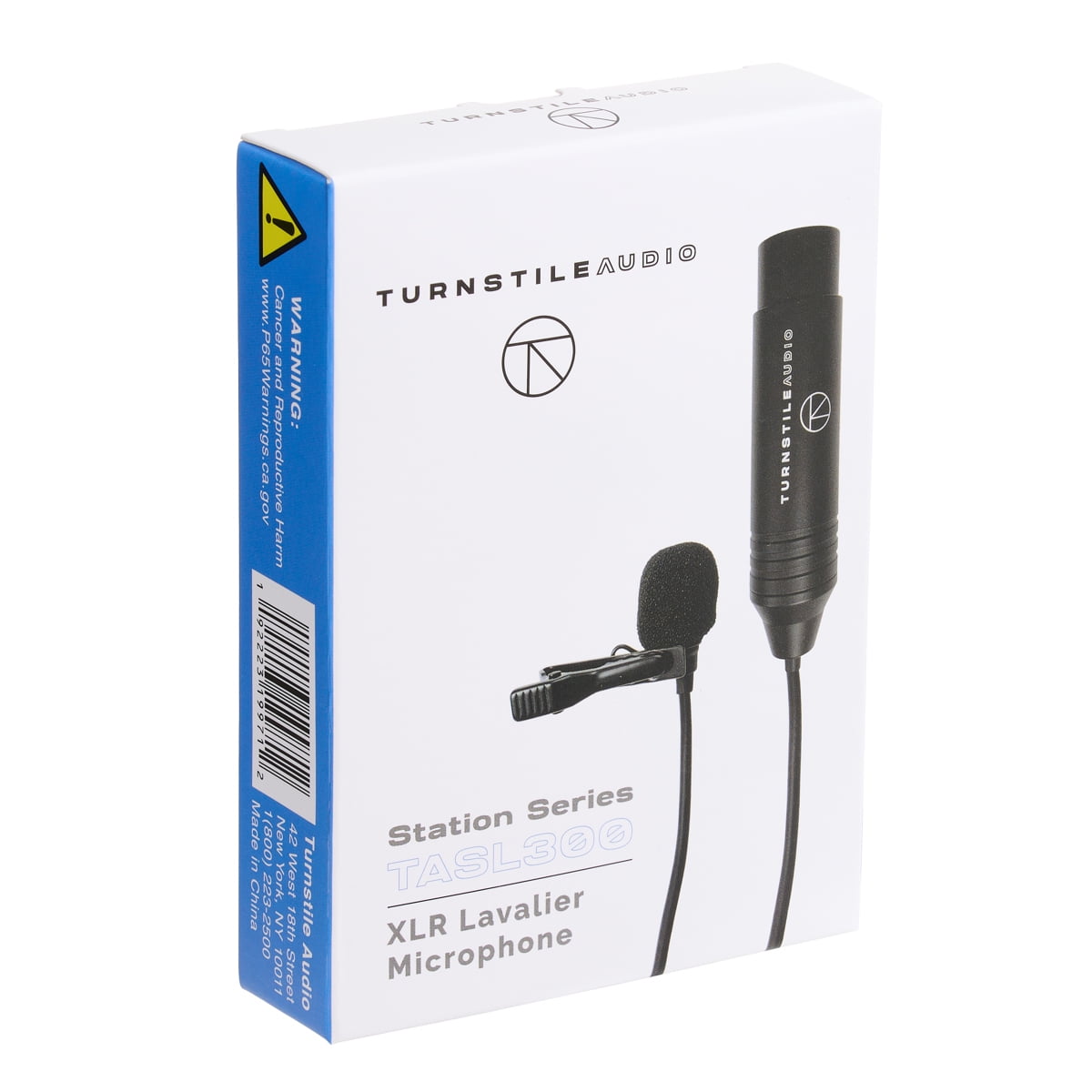 Turnstile Audio Station Series TASL300 XLR Omnidirectional Electret Condenser Lavalier Microphone, for Filming, Podcast, Livestream, Interviews, or YouTube Recording
