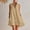 Beige, variant on Wedding Guest Summer Dresses for Women Mini Half-zip Sleeveless Solid Casual Wedding Guest Ruffle Flowy Swing Band Collar Sundress