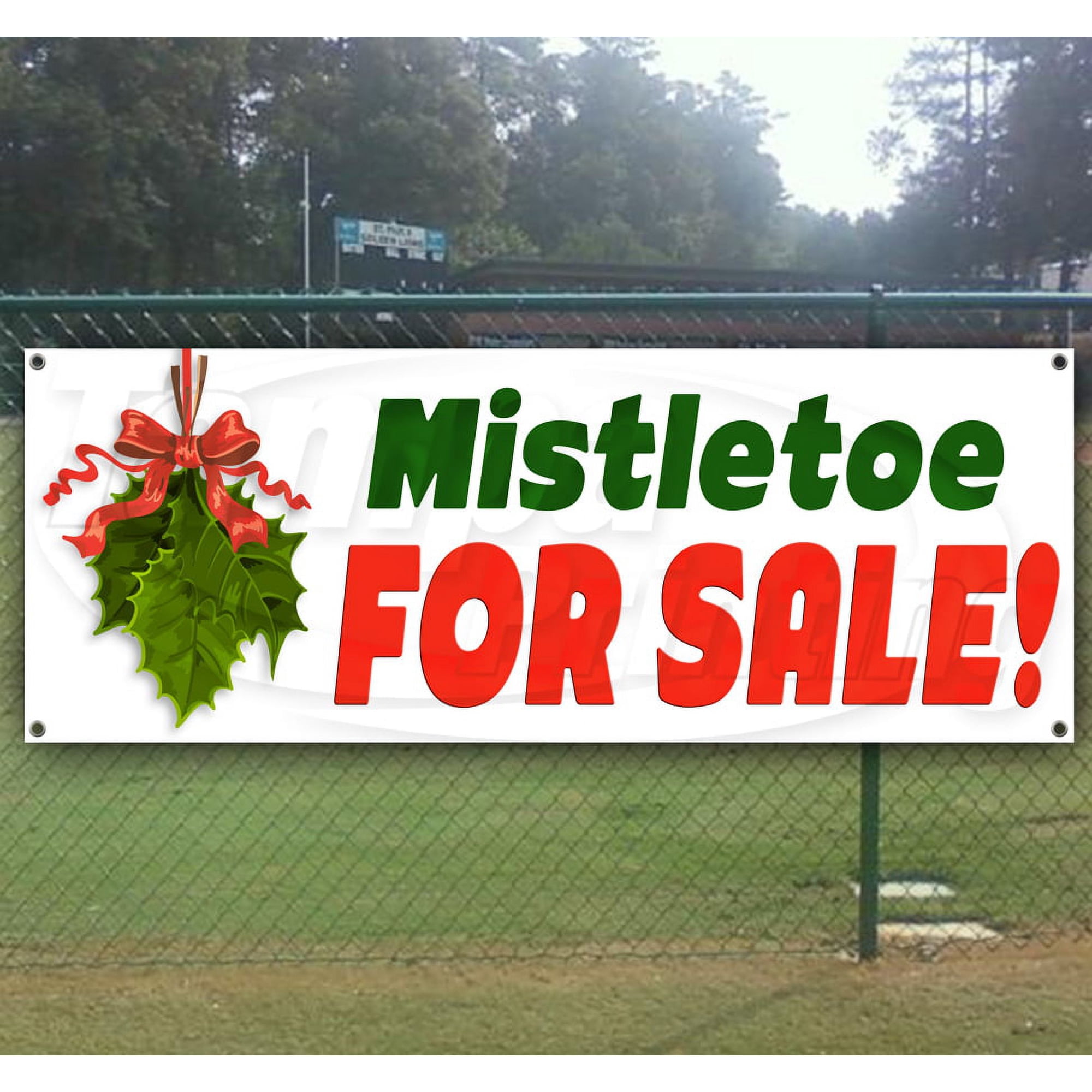 Mistletoe 13 oz Vinyl Banner With Metal Grommets