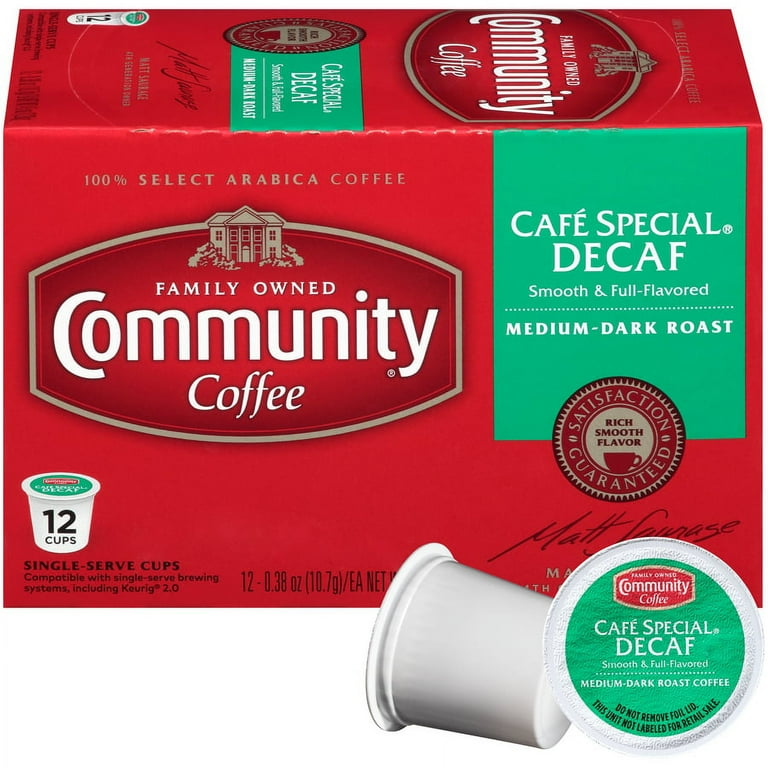 Community Coffee Single-Serve Cups Compatible with Medium-Dark
