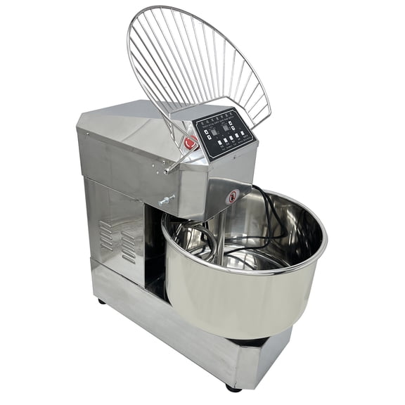50L Dough Mixer Machine Double-Speed Double-Action Frequency Conversion Stainless Steel Commercial 110V