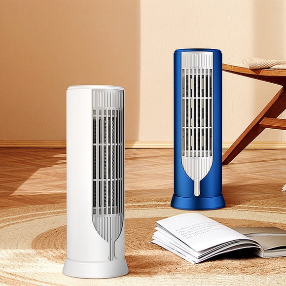 Calefactor cerámico vertical - 1000W calentamiento rápido, 2 modos, protección contra sobrecalentamiento y volcamientos, silencioso 36dB para oficina en casa, blanco o azul