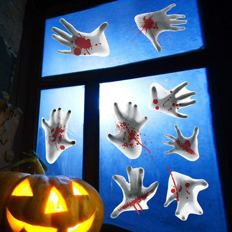 Wiueurtly Halloween Sticker Glass Window Window Halloween Decoration Wall Sticker halloween jibbitz for crocs Walmart
