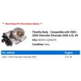 thumbnail image 2 of Throttle Body - Compatible with 2003 - 2006 Chevy Silverado 3500 6.0L V8 2004 2005, 2 of 2