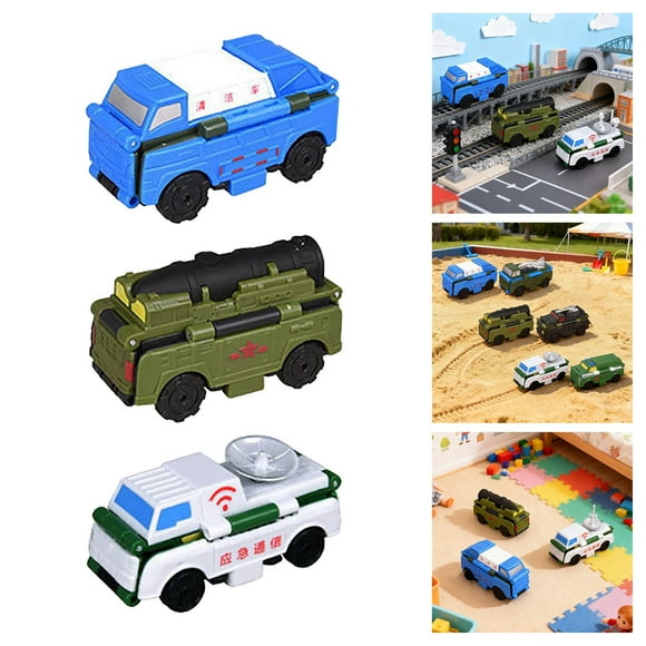 Convertible Vehicle Transforming With Realistic Details And Durable Construction For Kids Action Play And Display