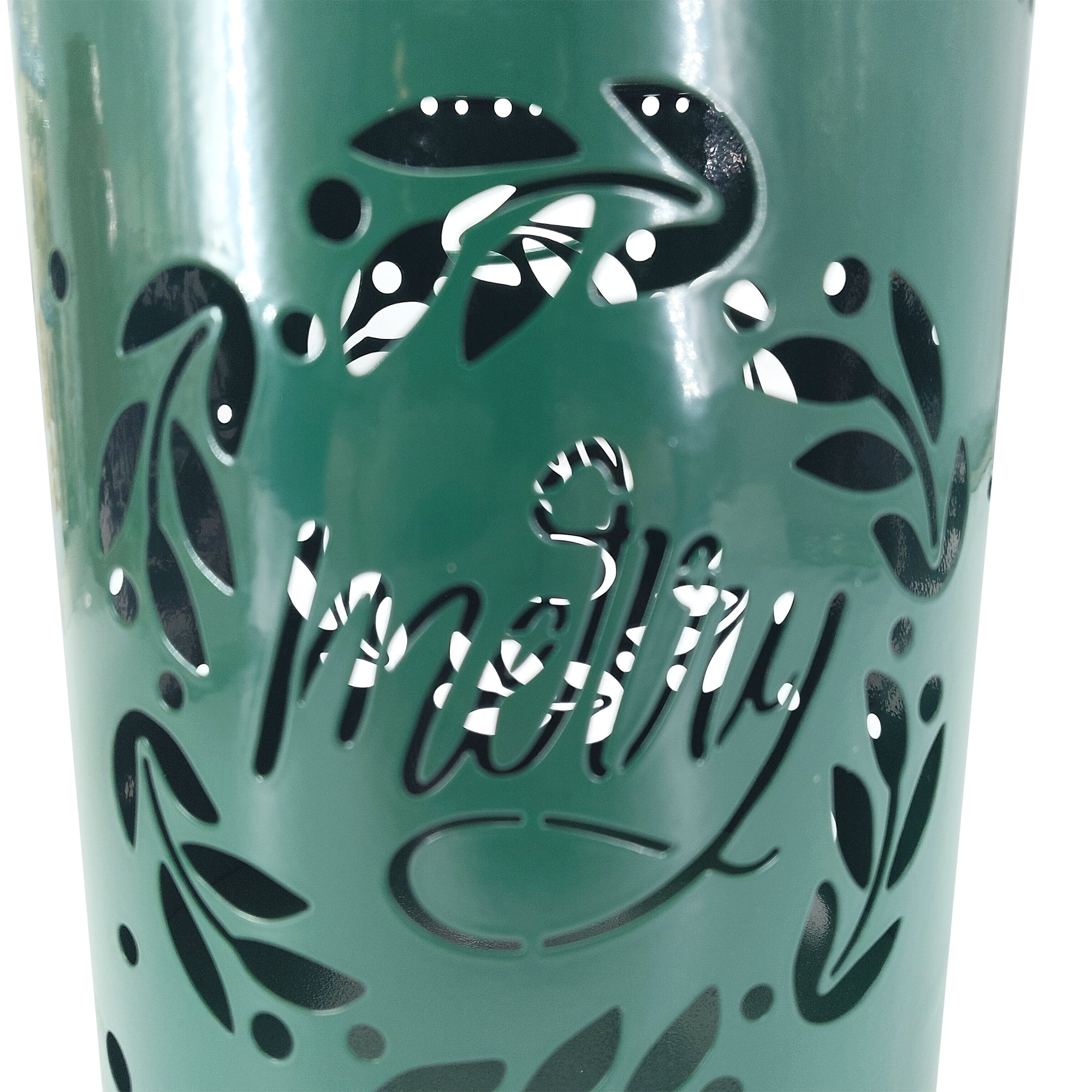 Green Metal Bucket Decor