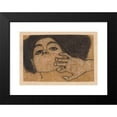 thumbnail image 2 of Egon Schiele 14x11 Black Modern Framed Museum Art Print Titled - Head of a Woman (1908), 2 of 5