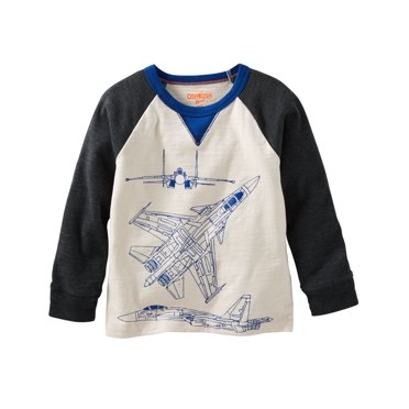 OshKosh B'gosh Baby Boys' Glow-in-The-Dark Tee, Jet Print, 9 Months