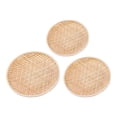 thumbnail image 2 of Light Yellow Bamboo Bread Storage Basket for Home Organization and Serving 12.5 x 10.5 x 3.5 Inches, 2 of 4