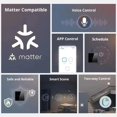 thumbnail image 6 of Melery Smart AU Wall Outlet - Matter Protocol, Tempered Glass Panel, Voice Remote, Compatible with SmartThings, Homekit & Smart Home Ecosystems, 6 of 7