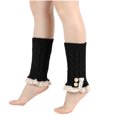 thumbnail image 3 of SDNall Leg Warmers for Girls Socks Womens Woolen Warm Knitted Socks Socks Winter Heap Socks Foot Warmers (,Black), 3 of 8