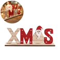thumbnail image 1 of Injueey Navidad Papá Noel muñeco de nieve copos de nieve decoración de letras adorno de letras signo decoración de fiesta de Kits de decoración para fiestas No.2, 1 of 6