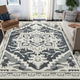 thumbnail image 2 of HOMERRY Area Rug 9' x 12' Floral Area Rug for Living Room Shag Soft Indoor Floor Carpet, Gray, 2 of 7