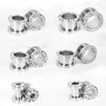 thumbnail image 5 of Ruanlalo 1Pair Rhinestone Stainless Piercing Ear Tunnels Plugs Gauges Ear Stretching Kits 10, 5 of 6