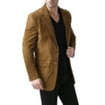 thumbnail image 3 of Men Cliff Classic 2-Button Suede Leather Blazer (Regular and Big & Tall), 3 of 6