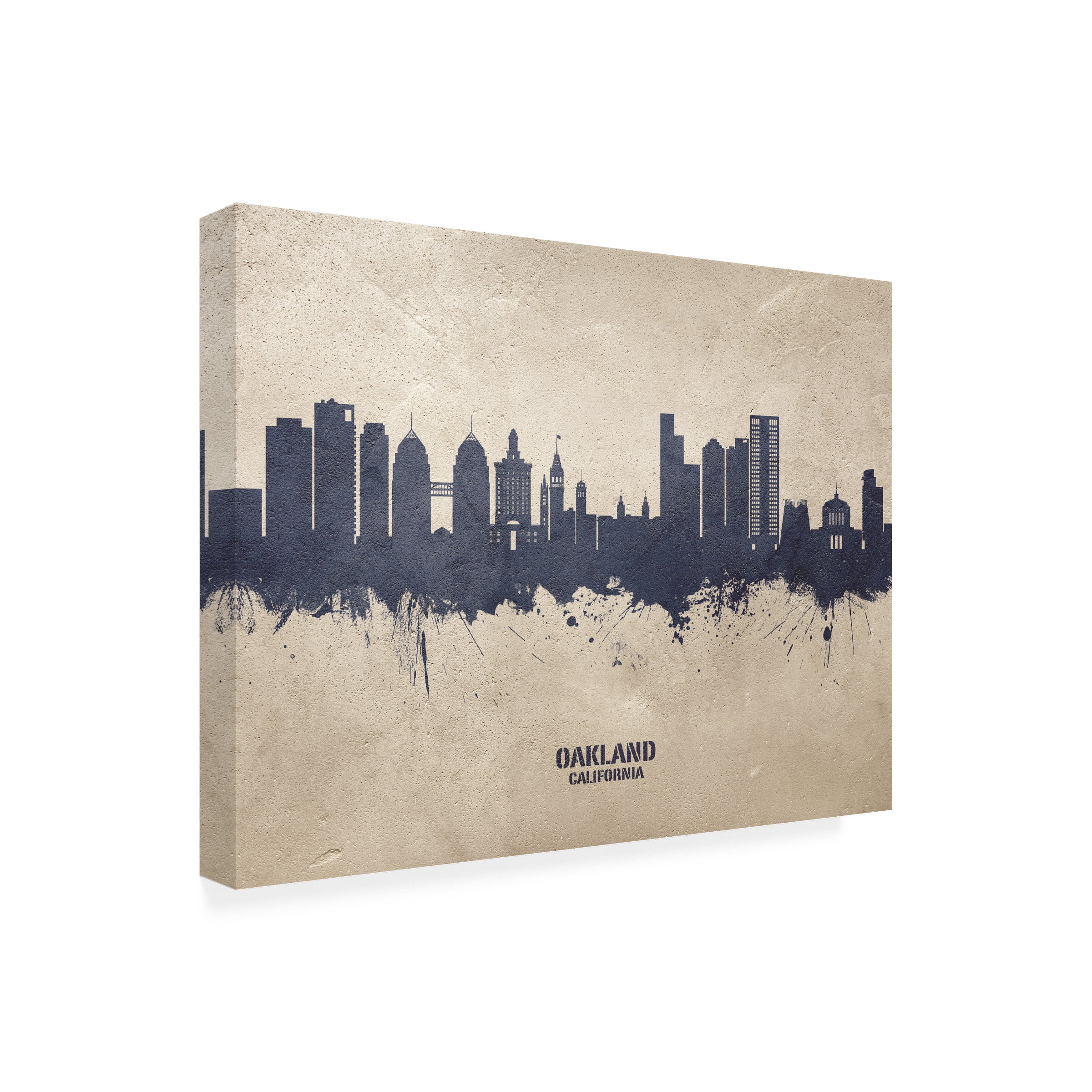 Michael Tompsett 'Oakland Skyline Concrete' Canvas Art