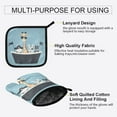 thumbnail image 3 of Yayeee Oven Mitts and Pot Holder Set of 4 Heat Resistant Kitchen Gloves Baking Hot Pad, Pirate Animals, 3 of 5