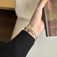 thumbnail image 4 of TECH CIRCLE for Apple Watch 49mm 45mm 44mm 42mm Bling Bands, Women Glitter Diamond Jewelry Dressy Chain Bracelet Metal Watch Strap for iWatch Ultra 2/1 Series SE 9/8/7/6/5/4/3/2/1,Gold, 4 of 5