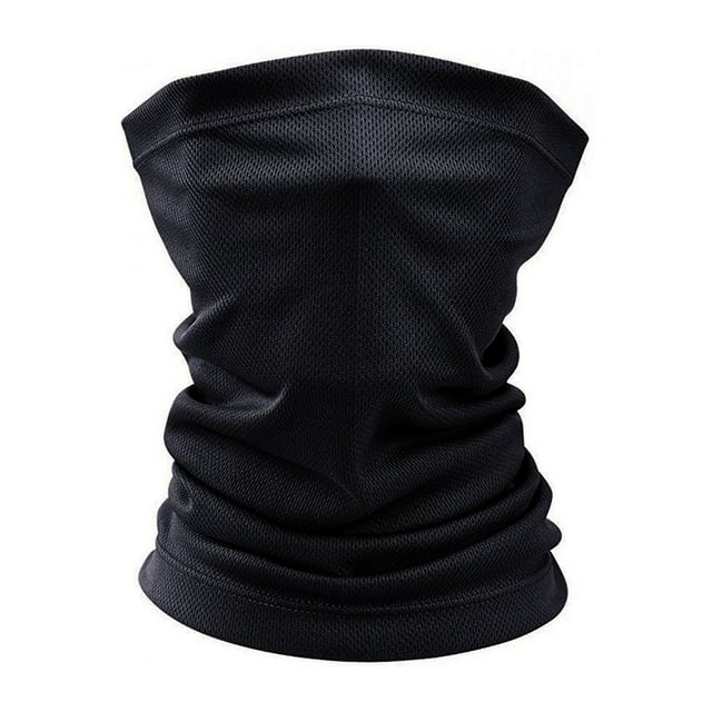 TOPTIE Masque Facial en Polyester Extensible Respirant pour le Cou - pour Course, Cyclisme, Randonnée et Sports Extérieurs - Noir